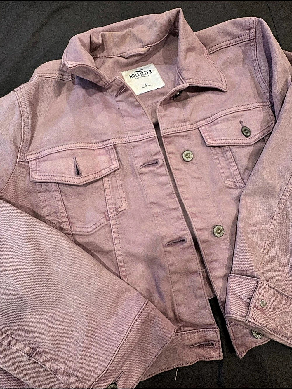Hollister Women's Pink Denim Jacket